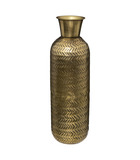 Grand vase en métal doré d 15 x h  45 cm