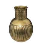 Vase en métal doré d 22 x h 31,5 cm