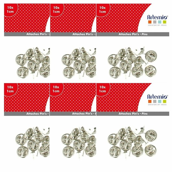 60 attache pin's métalliques