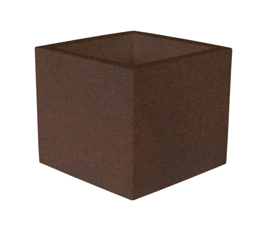 Pot carré Narciso 60 Bronze