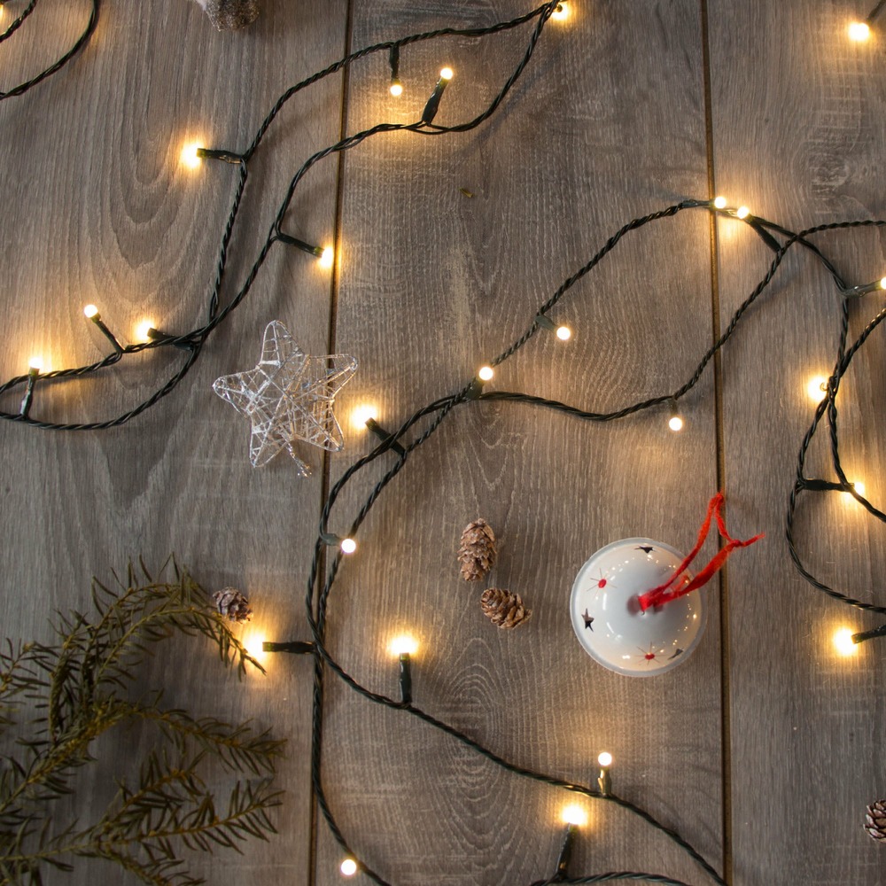 Guirlande dolce led blanc chaud animée - 800 - diffusion 360° - chromex