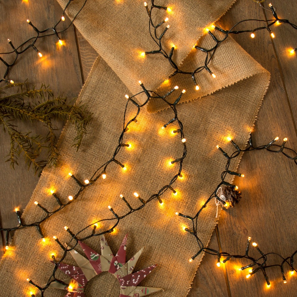 Guirlande flammes vacillantes - led blanc chaud animée - 2000 - chromex