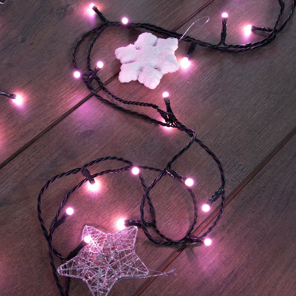 Guirlande dolce led rose animée - 800 - diffusion 360° - chromex