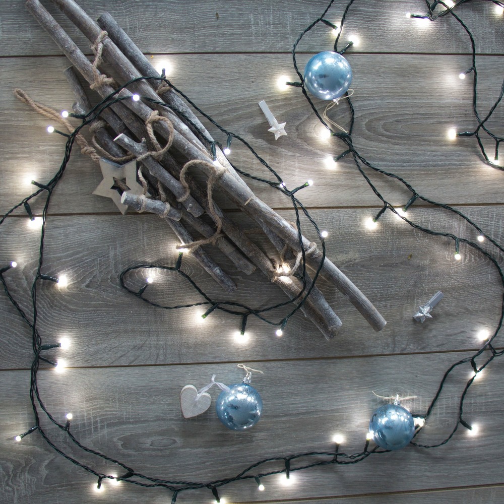 Guirlande dolce led blanc animée - 800 - diffusion 360° - chromex