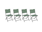 Lot de 4 chaises de jardin pliante métal modula olive/graphite