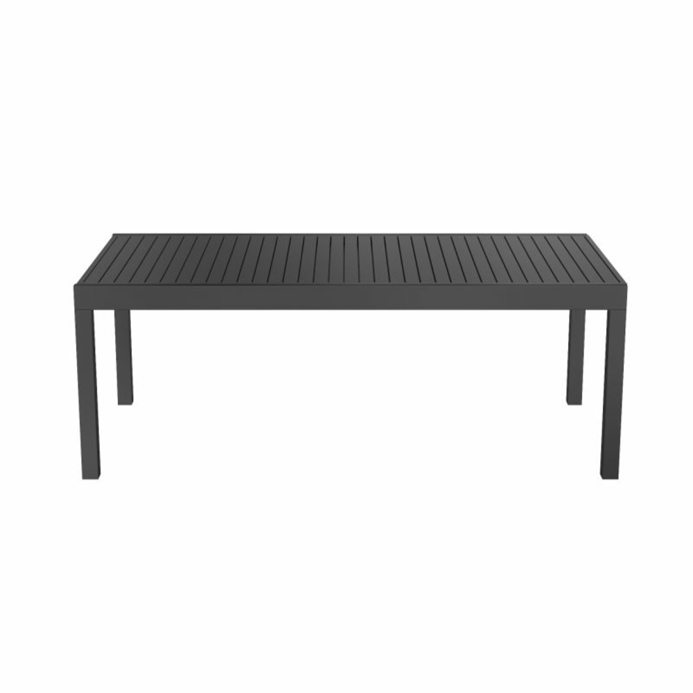 Table de jardin owen extensible en aluminium noir et anthracite