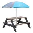 Axi nick table pique nique avec parasol anthracite / gris