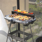Barbecue sur pieds et gril de table électrique gris