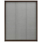 Moustiquaire plissée pour fenêtre aluminium marron 80x100 cm