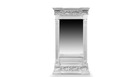 Miroir ancien rectangulaire vertical bois cerusé blanc 42x10x75cm