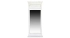 Grand miroir ancien rectangulaire vertical bois cerusé blanc 59x11x136cm