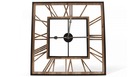 Grande horloge ancienne carré fer forge marron 80x4x80cm - fer forgé