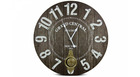 Horloge ancienne balancier grand central station bois noir 58cm