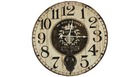 Horloge ancienne balancier au bon ménage 58cm - bois - blanc
