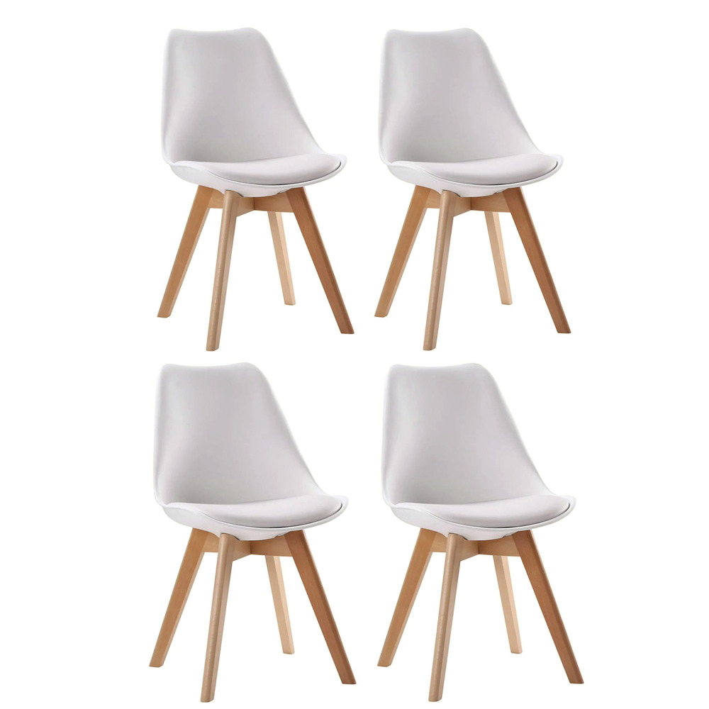 Senja - lot de chaises scandinaves - tout confort - coussin d'assise moelleux et dossier enveloppant - cuisine, salle à manger,