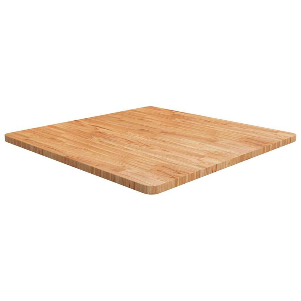 Dessus de table carré marron clair80x80x2,5cm bois chêne traité