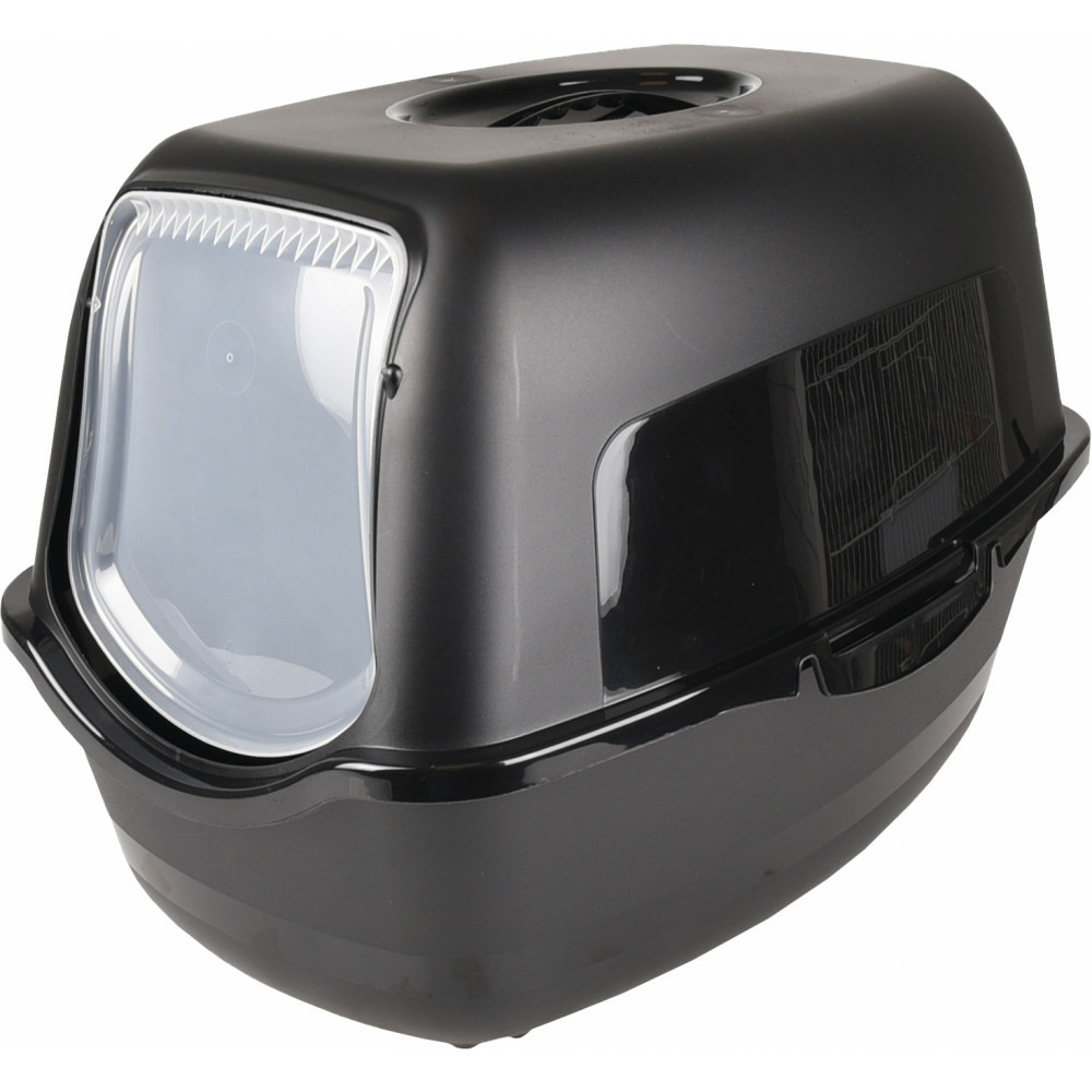 Maison de toilette lexie noir, 39 x 56 x h 39.5 cm pour chat