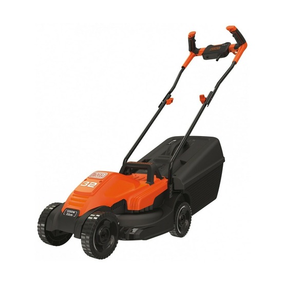 Tondeuse électrique 1200w black & decker coupe 32cm bemw451bh-qs surfaces jusqu'à 600m²