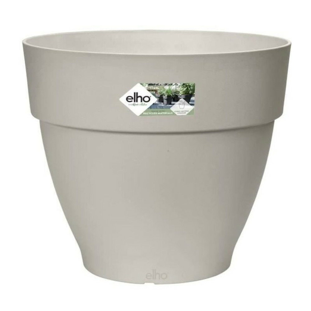 Pot de fleurs rond vibia - plastique réservoir - ø 35 - blanc