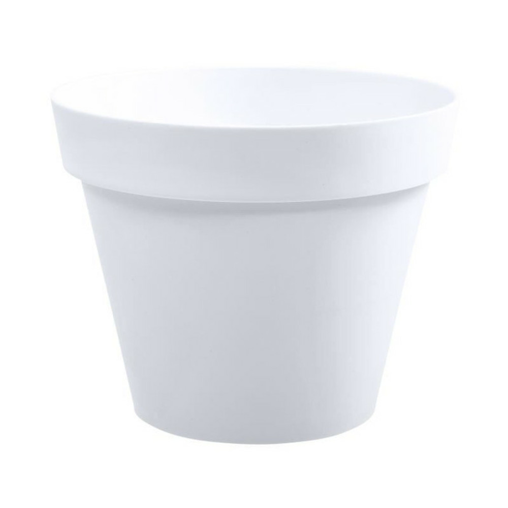 Eda pot de fleur rond toscane - ø 30 x h 26 cm - 10 l - blanc