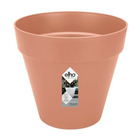 Pot de fleurs rond loft urban - plastique - percé - réservoir - avec roulettes - ø50 - vert
