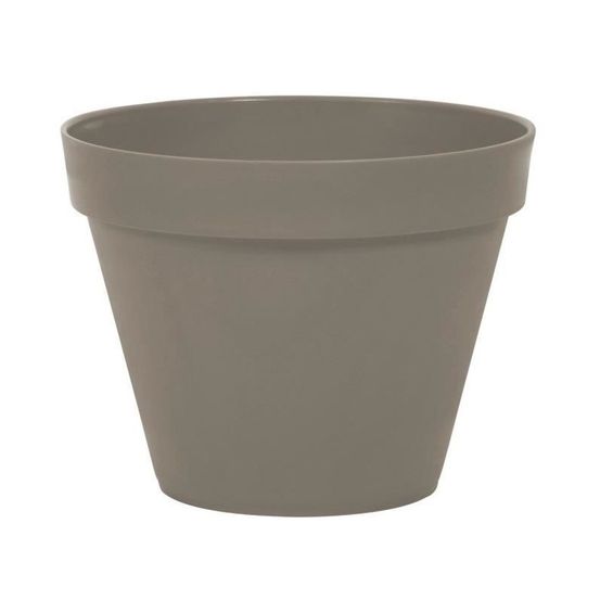 Eda pot de fleur rond toscane - ø 30 x h 26 cm - 10 l - taupe