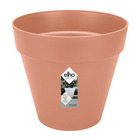 Pot de fleurs rond loft urban - plastique - percé - réservoir - avec roulettes - ø40 - rose poudré