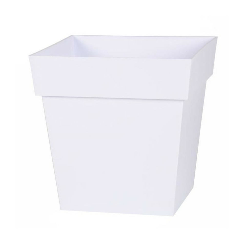 Pot de fleur carré - 32 x 32 x 32 cm - 22 l - blanc