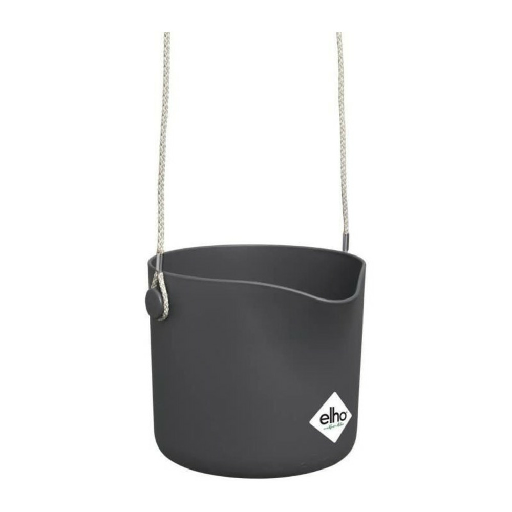 Pot de fleurs rond b.for - plastique - ø 18 - anthracite