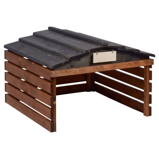 Garage de tondeuse à gazon noir et marron