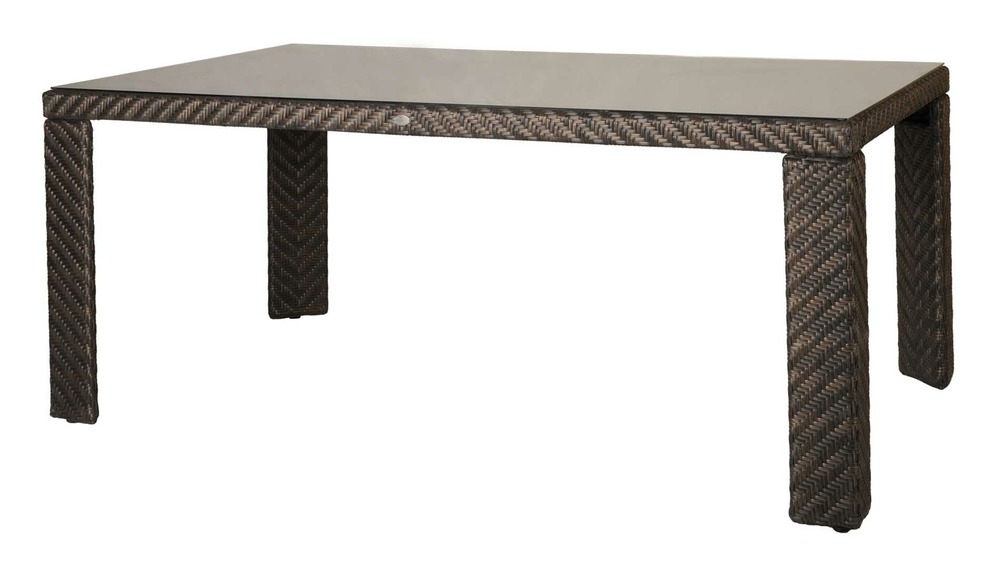Table rectangulaire en aluminium et fibre synthétique bronze
