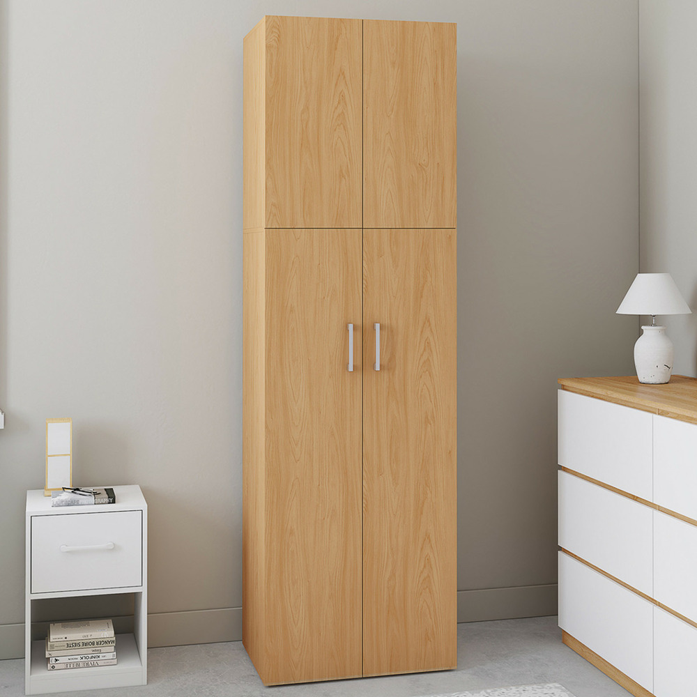 Armoire 2 portes juliana bois penderie 50 cm avec étagère