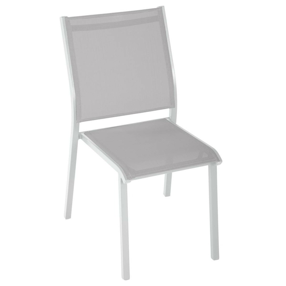 Chaise de jardin empilable essentia galet & blanc