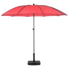 Parasol droit inclinable rond bogota coquelicot