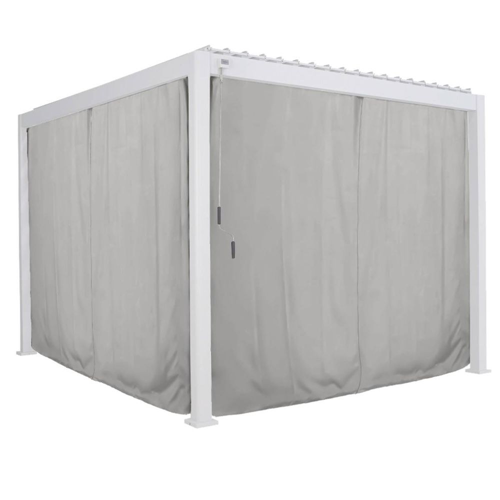 Kit de rideaux et moustiquaire pour pergola evora (4 doubles rails, 4 ...