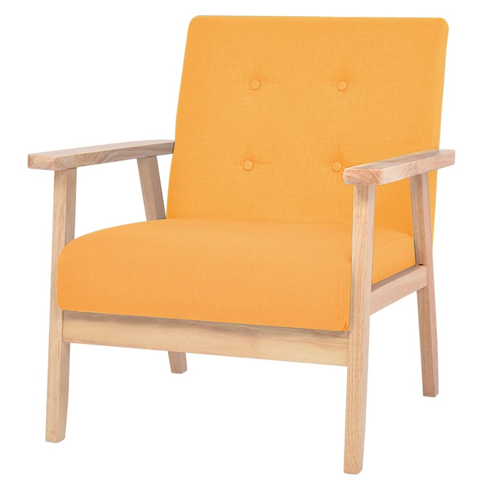 Fauteuil jaune tissu