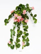 Geranium artificiel en piquet 80 cm d 30 cm 16 têtes belles feuilles anti uv ros