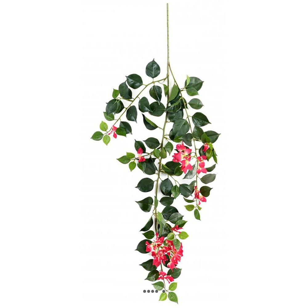 Branche de bougainvillier artificielle h 80 cm tige armée rose fushia - couleur: