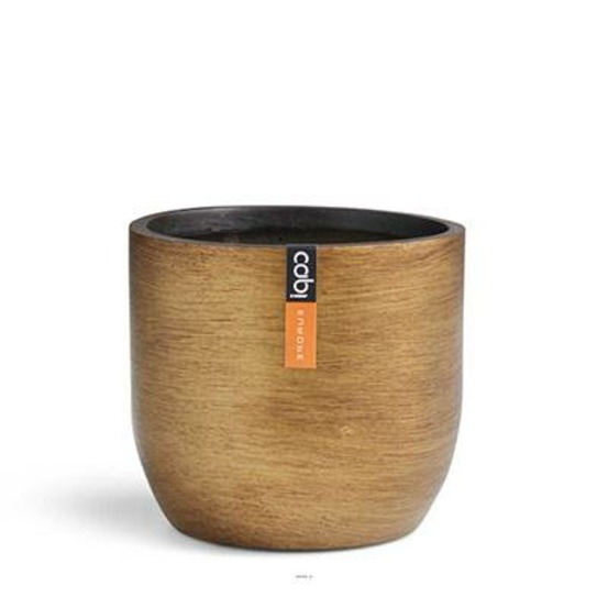 Joli pot rétro forme eggpot doré en matières synthétiques h 8 x d 9 cm doré - di