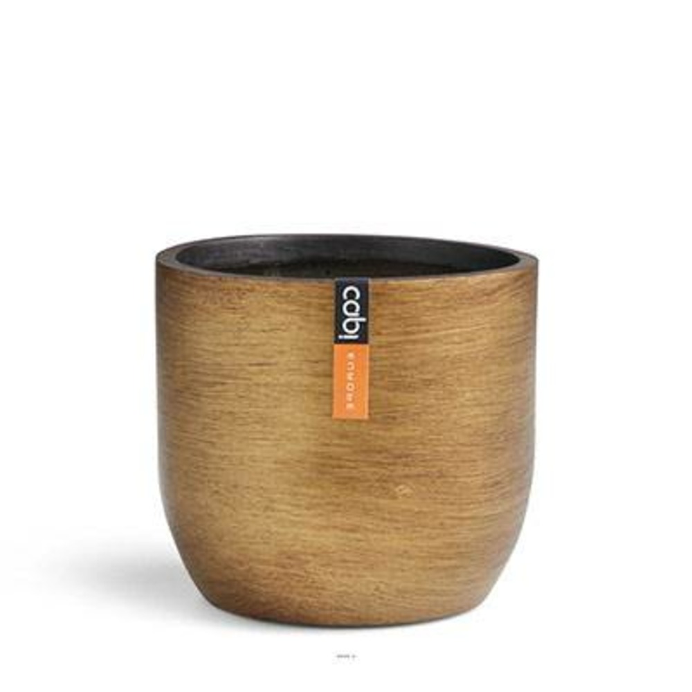 Joli pot rétro forme eggpot doré en matières synthétiques h 21 x d 23 cm doré -