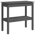 Table console gris 80x40x75 cm bois de pin solide
