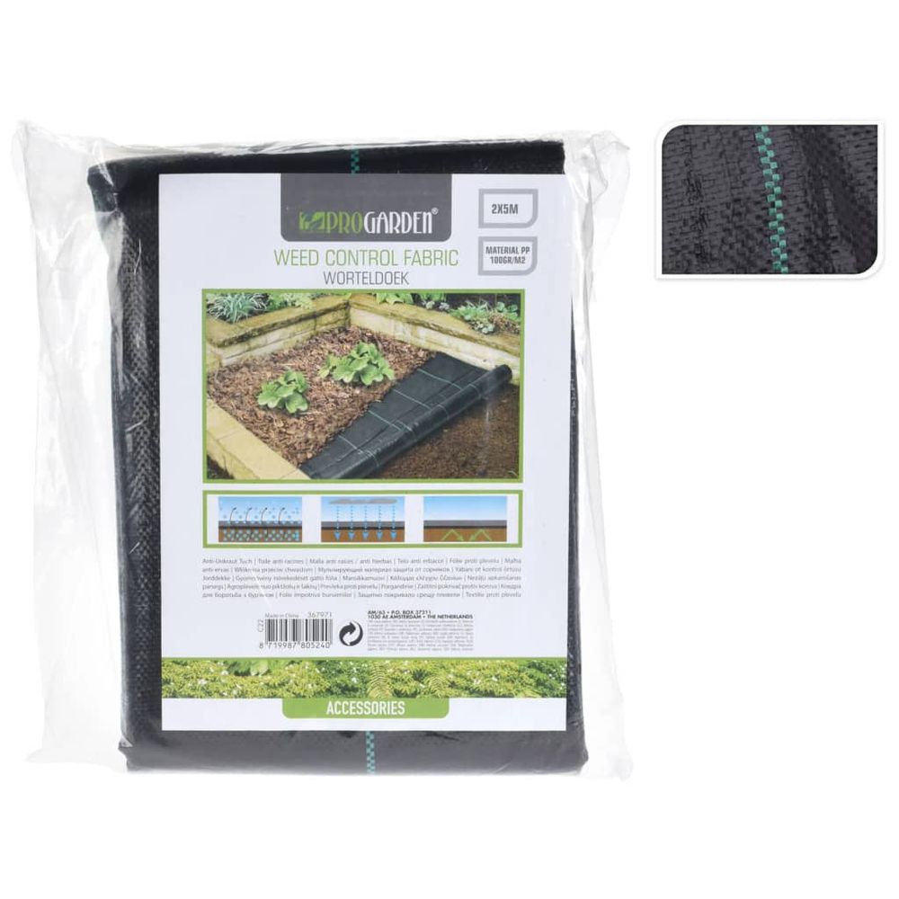 Couverture anti-mauvaises herbes 2x5 m noir