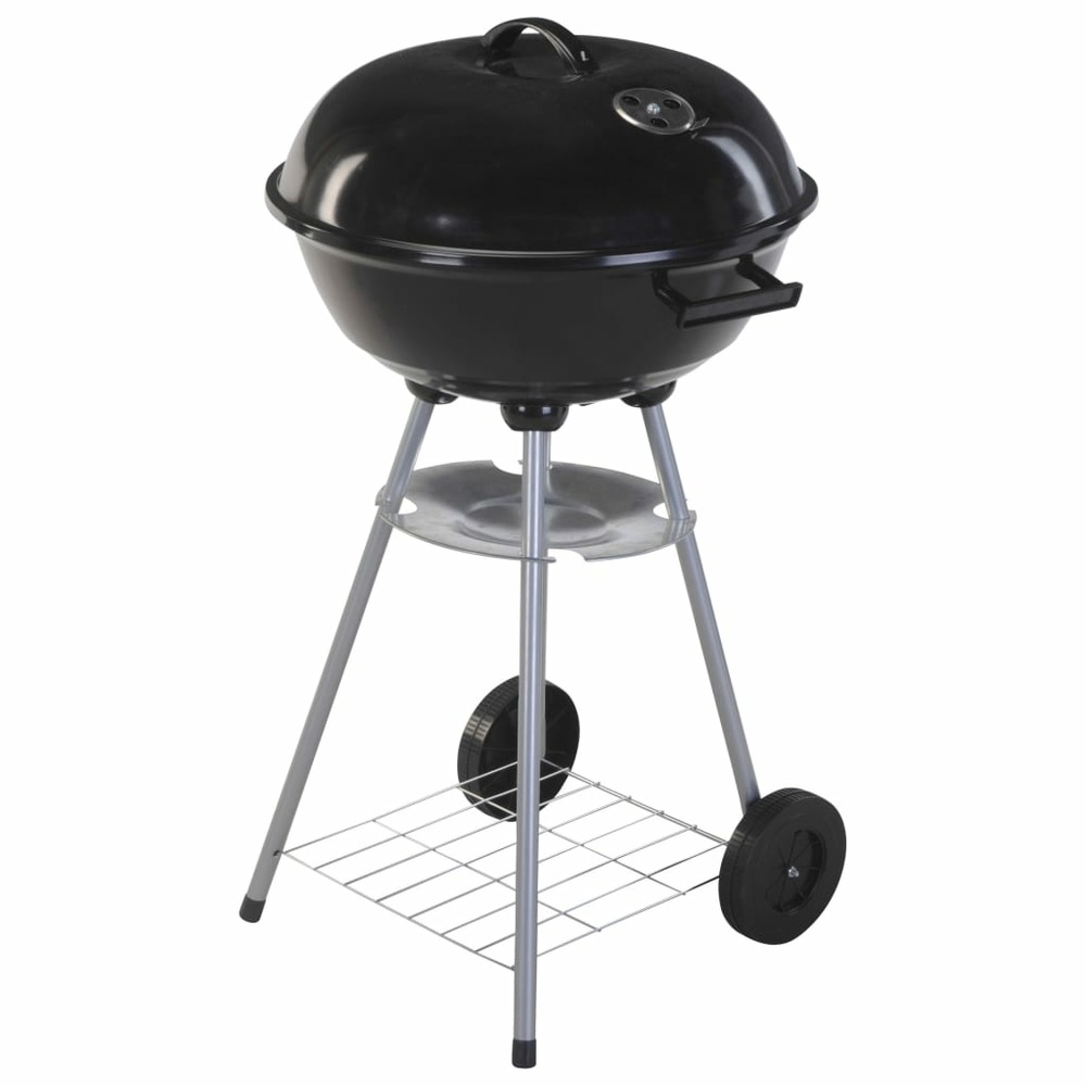 Barbecue sous forme de bouilloire sur roues 46 cm noir