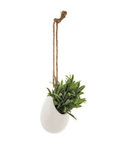 Mini plante artificielle à suspendre pot en céramique h 11 cm