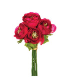 Bouquet de fleurs artificielles 6 renoncules d. 12 x h. 25 cm