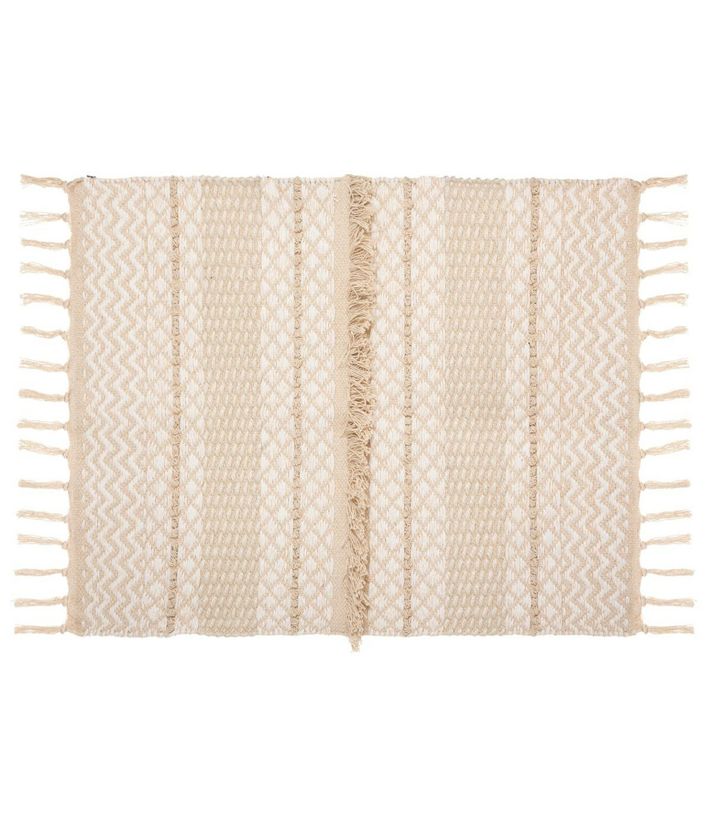 Tapis décoratif en coton motif sable et cuivre 60 x 90 cm