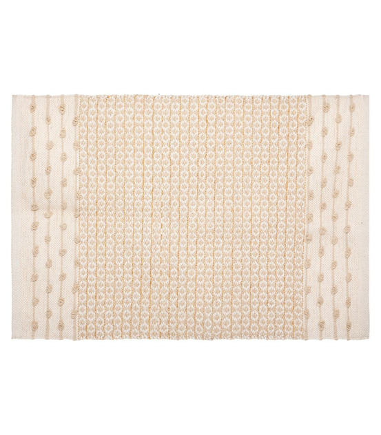 Tapis décoratif en coton motif sable et cuivre 60 x 90 cm