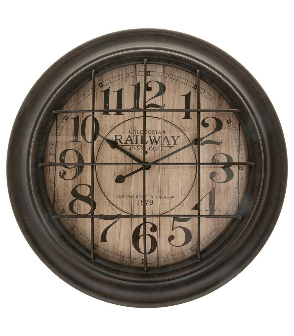 Pendule murale en métal style industriel d 56. 5 cm