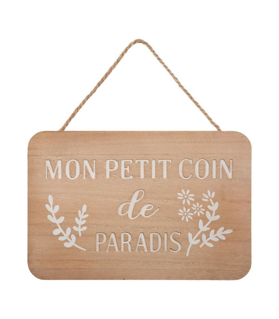 Plaque de porte en bois 25 x 17 cm