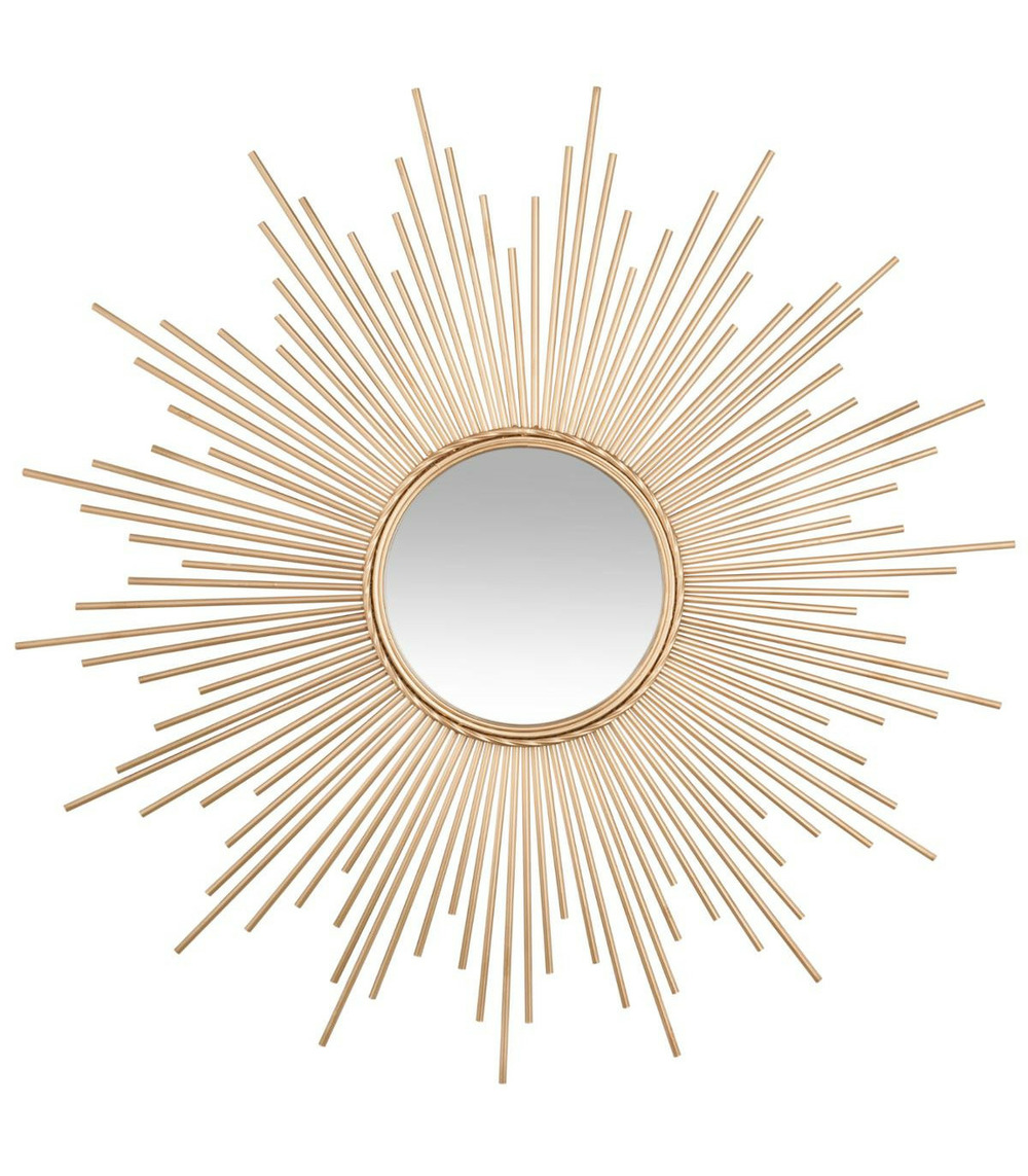 Grand miroir soleil en métal doré d 99 cm